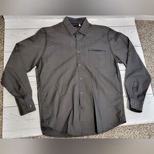 Men's Drill Clothing Company NYC Gray Long Sleeve Dress Shirt Sz L